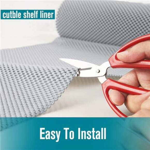 Non Slip Shelf Liner Drawer Cabinet Liner 12 x 20 Feet Kitchen Storage Gray - Picture 5 of 7